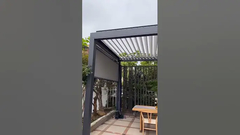 Parque automático de proteção solar de alumínio pergola de telhado com pára-choques gazebo